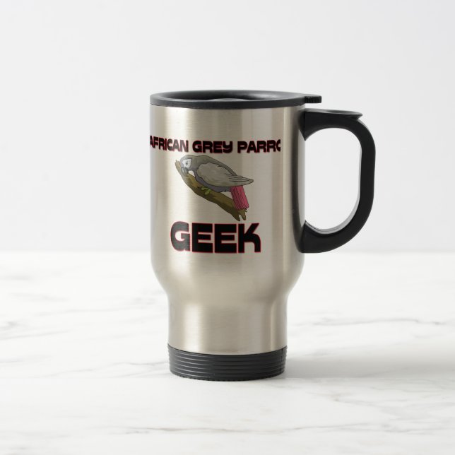 Mug De Voyage Geek de perroquet de gris africain (Droit)