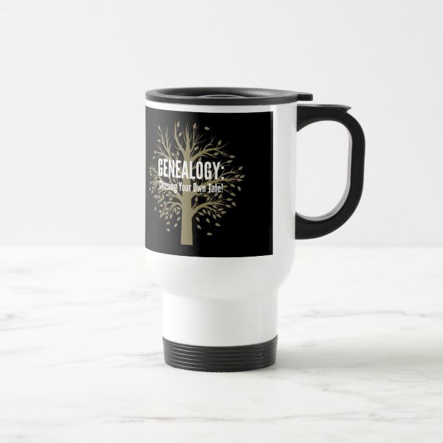 Mug de voyage généalogique (noir) (Droite)