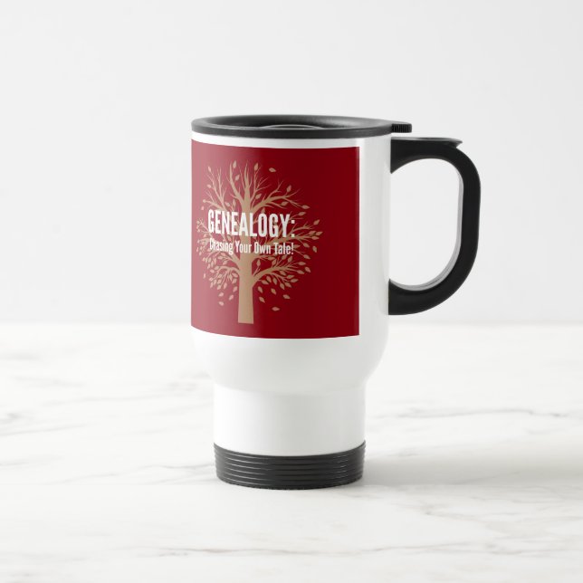 Mug de voyage généalogique (rouge) (Droite)