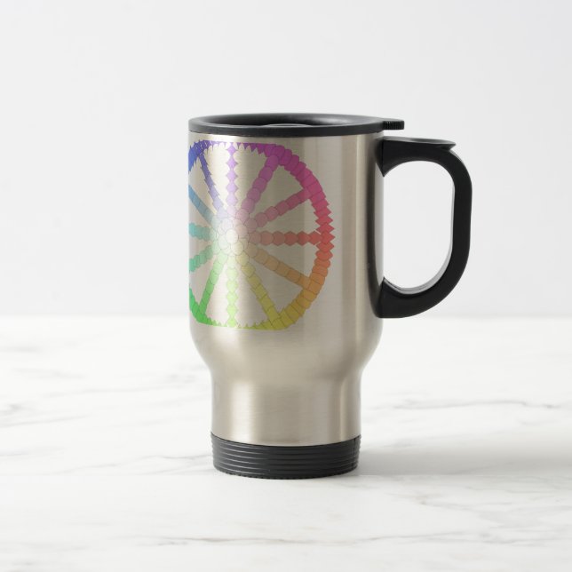 Mug De Voyage géométrie de la roue d'évolution en polygone (Droit)