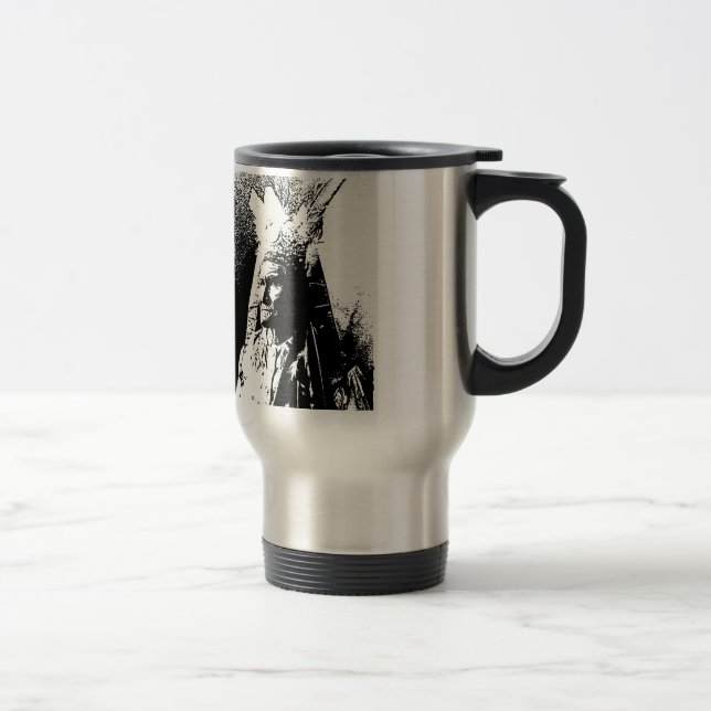 Mug De Voyage Geronimo noir et blanc (Droit)