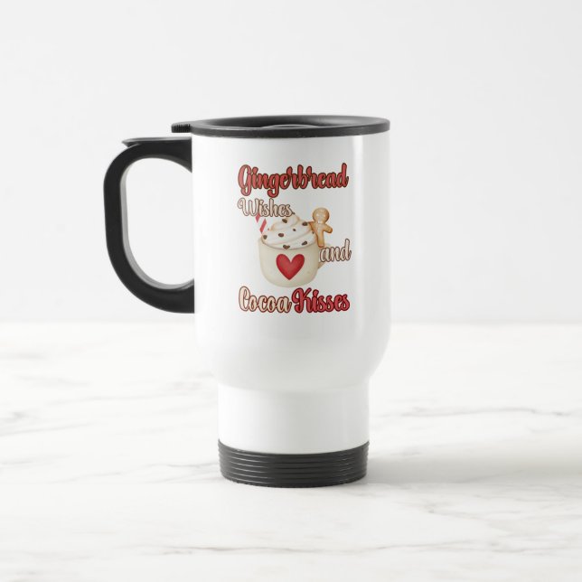 MUG DE VOYAGE GINGERPREAD WISHES AND COCOA KISSES CHRISTMAS (Gauche)