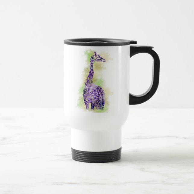 Mug De Voyage Girafe 1 d'aquarelle (Droite)