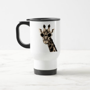 Mug De Voyage Girafe avec des lunettes de lunettes de soleil de