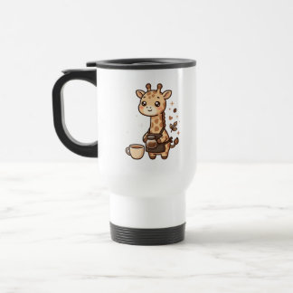 Mug de voyage girafe barista mignon