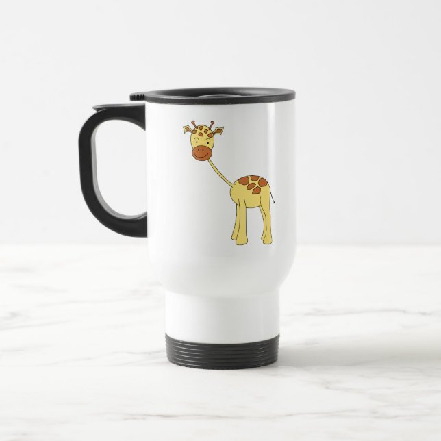Mug De Voyage Girafe mignonne. Bande dessinée (Gauche)