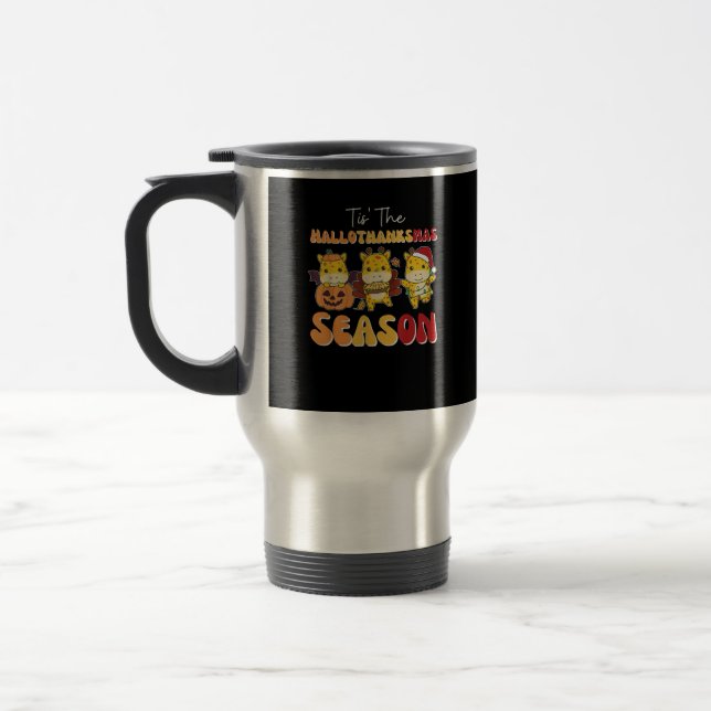 Mug De Voyage Giraffe Noël Halloween C'est la Hallothanksmas (Gauche)
