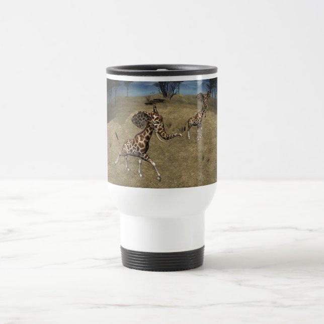 Mug De Voyage Giraffes d'éléphants mignons (Centre)