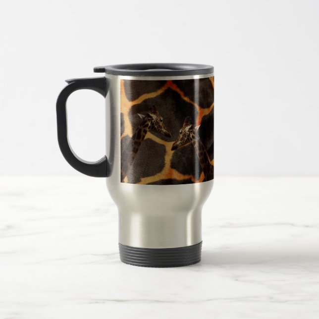 Mug De Voyage "Giraffes exotiques : sur une toile à motifs de gi (Gauche)