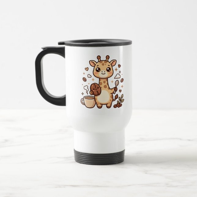 Mug de voyage girafon mignon - Art Kawaii (Gauche)