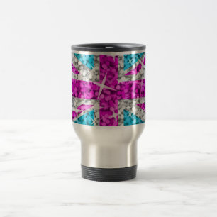 Mug De Voyage Glitz Royaume-Uni Voyage rose / banlieue mug