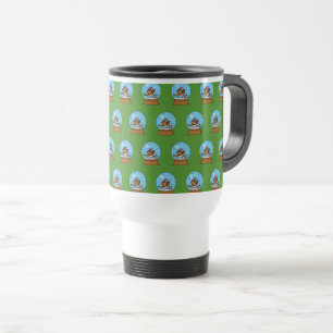 Mug De Voyage Globe de neige avec un moineau mignon jouant au so