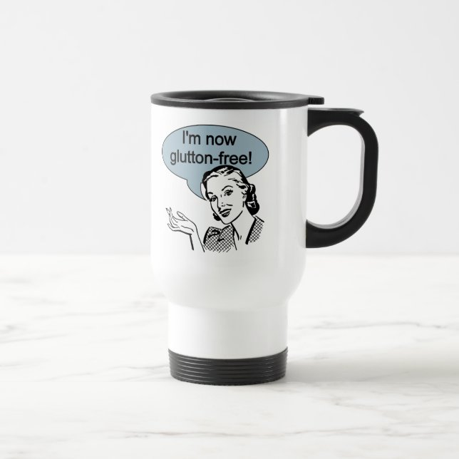 Mug De Voyage Glutton de régime humoristique gratuit (Droite)