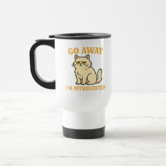 Mug De Voyage Go Away I'm Introverted – Funny Cat Shirt