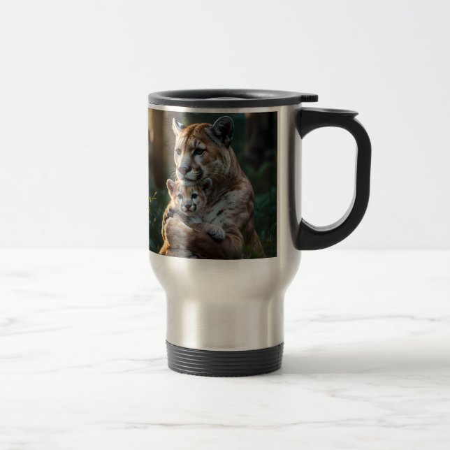 Mug De Voyage Gobelet de café isolé avec mère et petit (Droit)