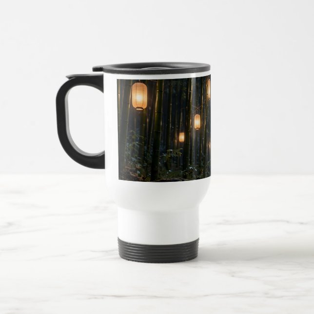 Mug De Voyage Gobelet de voyage Lumière de Lanterne de Forêt (Gauche)