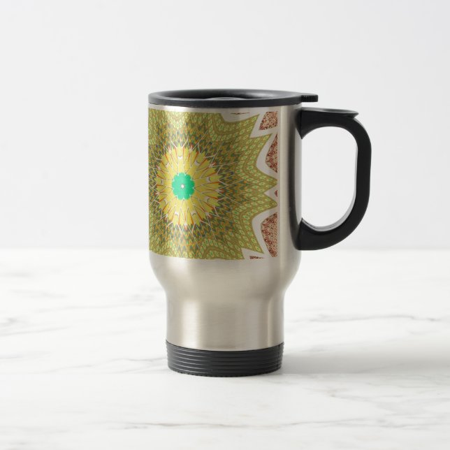 Mug De Voyage gOLDEN JAUNE motif tribal d'origine africaine (Droit)