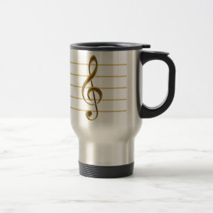 Mug De Voyage Golden Treble Clef