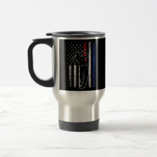 Mug De Voyage Golf Player Sport Distorsion Drapeau Américain 4e