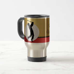 Mug De Voyage Golf Sports Emphasis joueur de balle de golf Perso