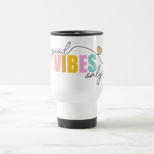 Mug De Voyage Good Vibes seulement Rainbow Heart