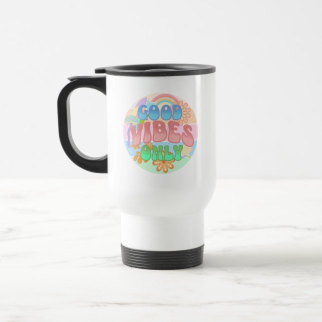 Mug De Voyage Good Vibes uniquement | Retro Vintage (Gauche)