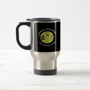 Mug De Voyage Gouls Juste Pour S'Amuser Drôle Halloween Phrase G
