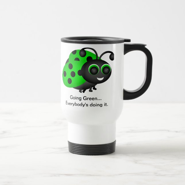 Mug De Voyage Goûter la boue de coccinelle verte (Droite)