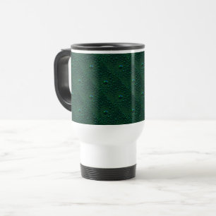 Mug De Voyage Gouttes d'eau sur métal vert