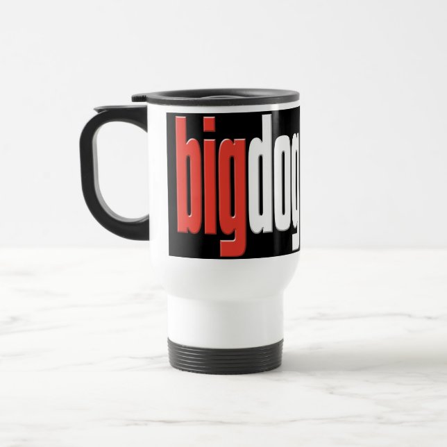 Mug De Voyage Grand chien. Griffe supérieure. Grand fromage. (Gauche)