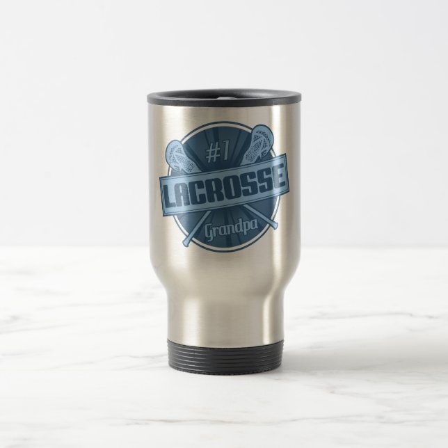 Mug De Voyage Grand-papa de la lacrosse #1 (Centre)