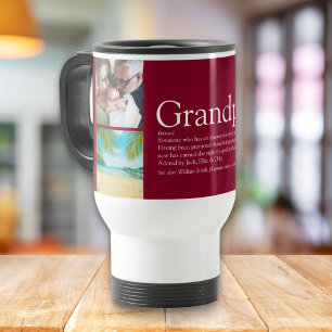 Mug De Voyage Grand-père Grand-père Papa Définition Bourgogne 4 