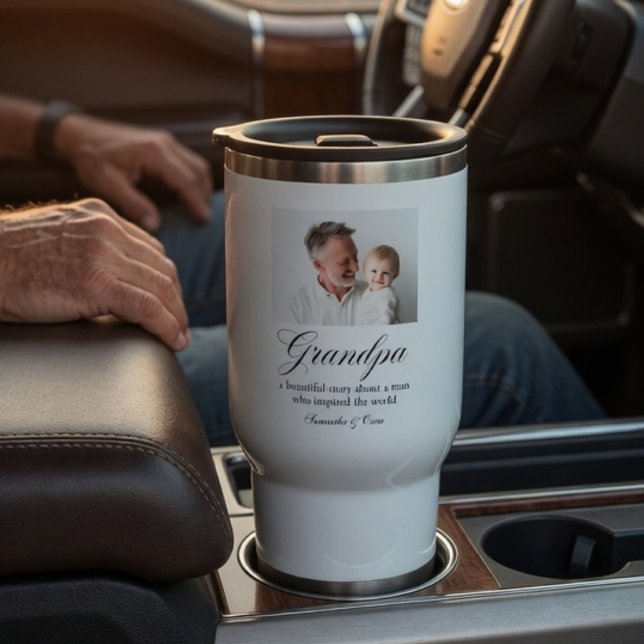 Mug De Voyage Grand-père personnalisé | Cadeau personnalisé pour (Créateur téléchargé)