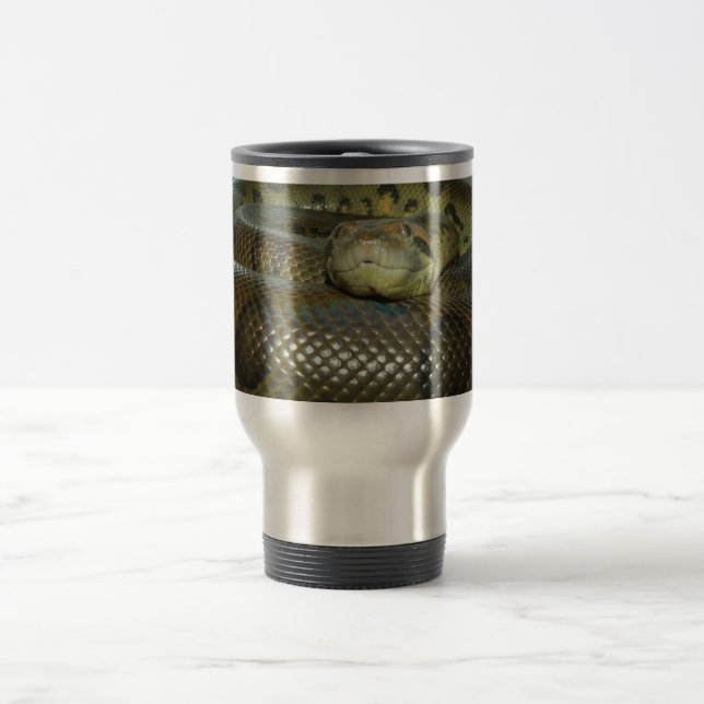 Mug De Voyage Grand serpent d'anaconda vert (Centre)