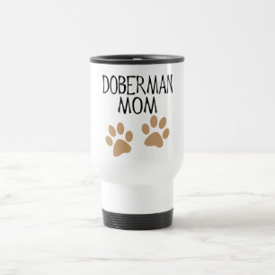 Mug De Voyage Grande maman de dobermann de pattes