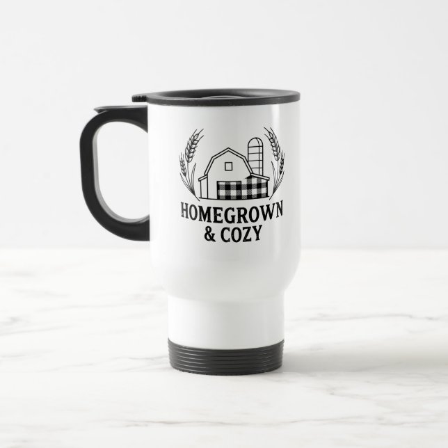 Mug De Voyage Grange à la ferme rustique et confortable (Gauche)