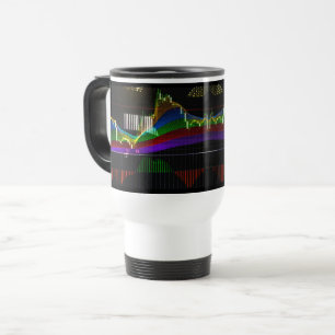 Mug De Voyage Graphique С et graduation avec indicateur "arc-en-