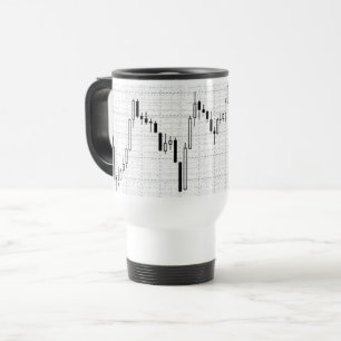 Mug De Voyage Graphique financier du marché des Stocks de chande
