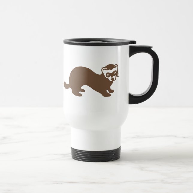 Mug De Voyage Graphique mignon de furet (Droite)