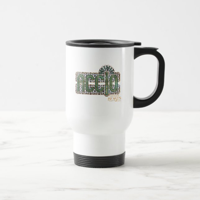 Mug De Voyage Graphique orthographique Jade Art Déco ACCIO™ (Droite)
