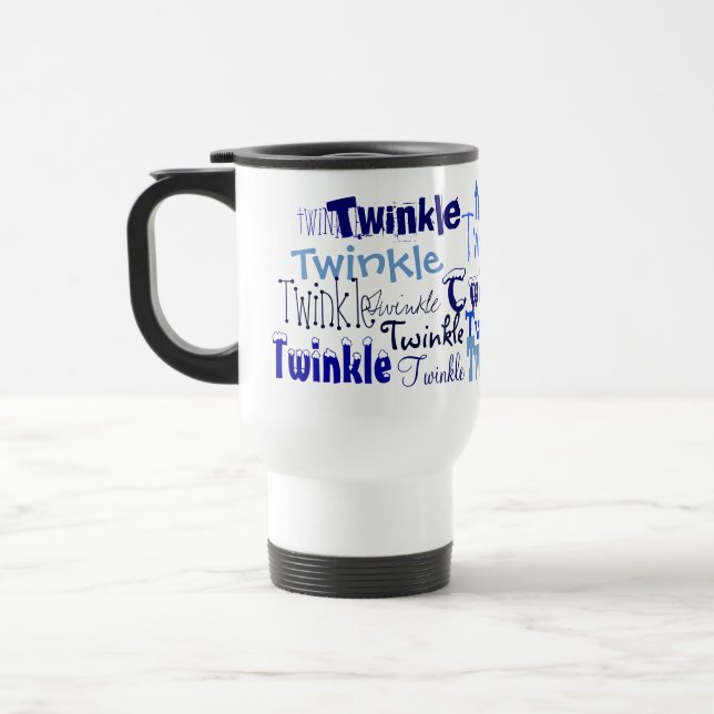 Mug De Voyage Graphiques bleus Twinkle Holiday (Gauche)