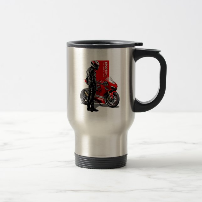 Mug De Voyage Graphisme de course de Superbike Maximum Passion B (Droit)