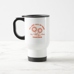 Mug De Voyage Graphisme Fleur Joyeux Retro