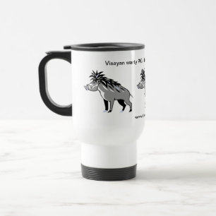 Mug De Voyage Graphisme Visayan Warty PIG -Conservation- Écologi