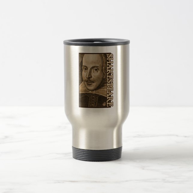 Mug De Voyage Gravures de Shakespeare Droeshout (Centre)