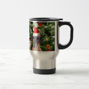 Mug De Voyage Great Dane w Christmas Tree Cadeaux Boîtes de Noël