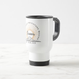 Mug De Voyage Greatest Adventure Begins Retro Mountain Wedding