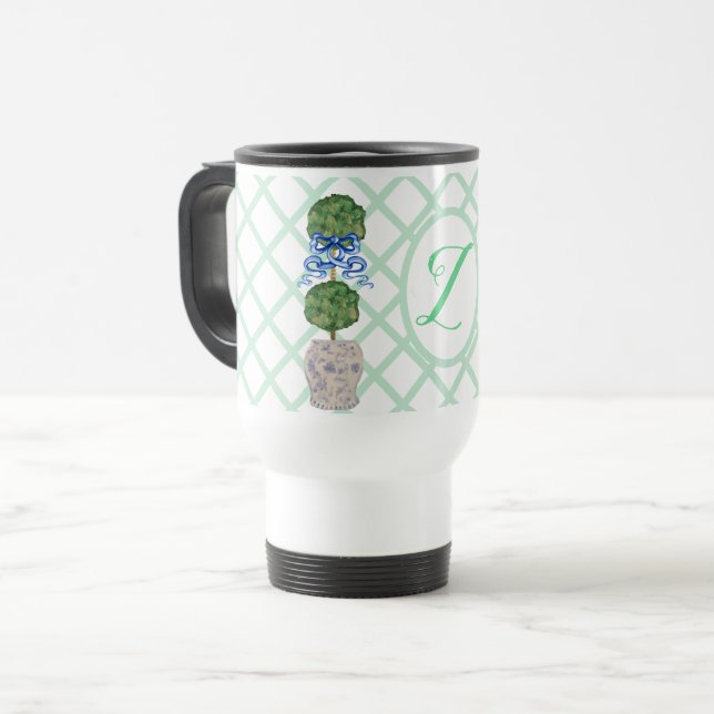 Mug De Voyage Green Chinoiserie Ginger Jar Jars Topiary (Devant gauche)