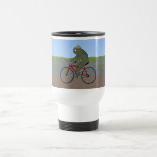 Mug De Voyage Grenouille gentilhomme sur une moto