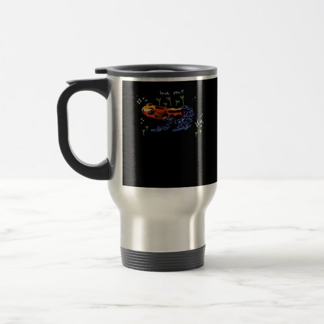 Mug De Voyage Grenouille qui t'aime dans un style classique simp (Gauche)